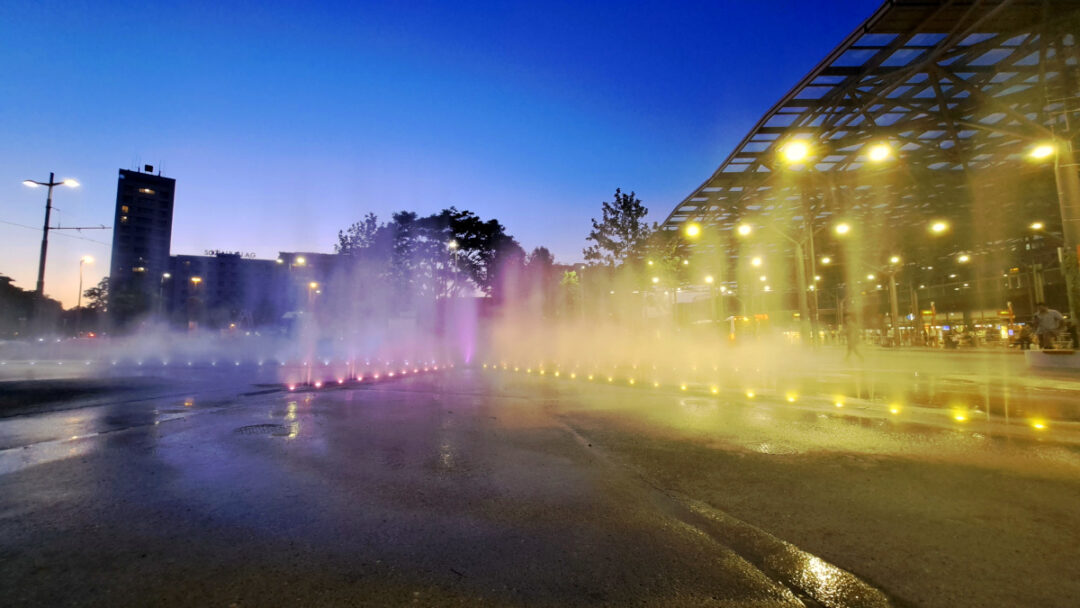 500 square meters water feature Praterstern, Vienna