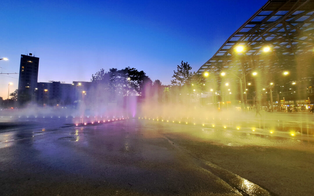 500 square meters water feature Praterstern, Vienna