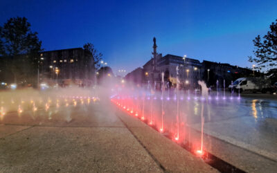 Kühle Oase am Praterstern: 500 Quadratmeter Wasserspiel von Raintime