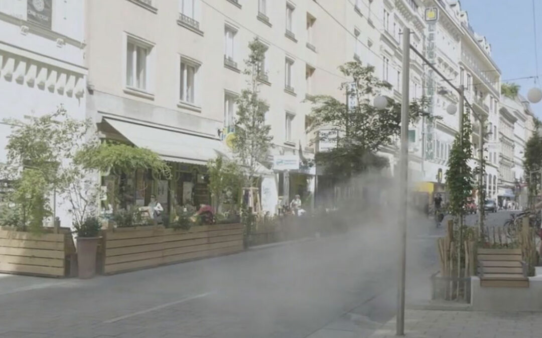 Raintime Nebelkühlung: Effiziente & nachhaltige Lösung zur Bekämpfung von Hitze in Städten