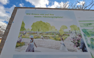 Raintime 2024: Water feature installation at Nibelungenplatz in Tulln