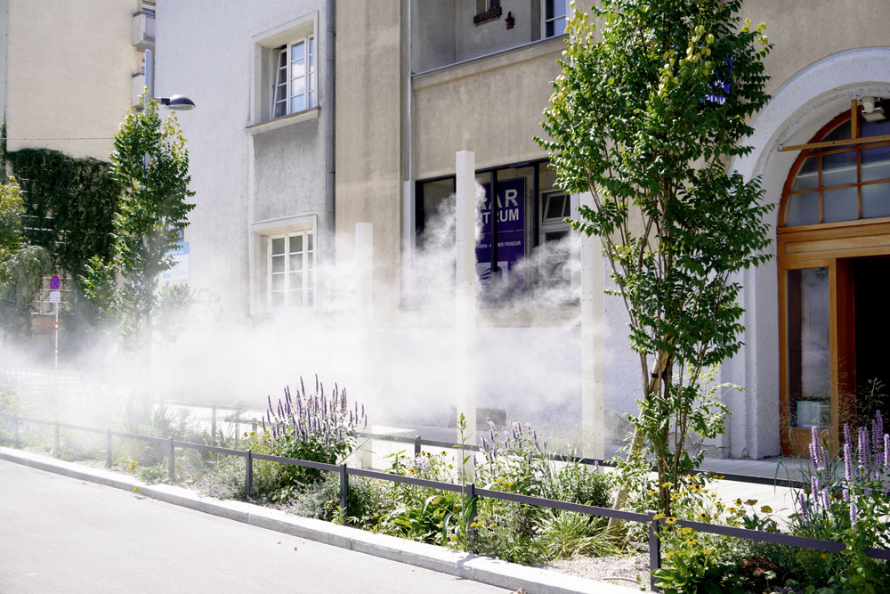 Klimafitte Stadtkühlung an der Wagramer Straße in Wien
